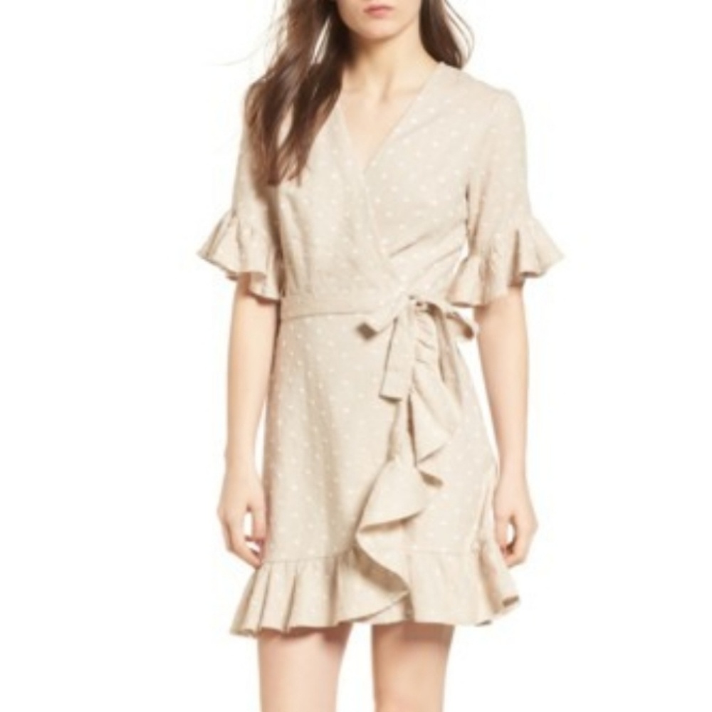 WAYF Ruffle Wrap Dress - Picture 1 of 2